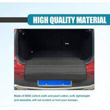 Protector universal plegable para maletero de coche, protector de parachoques trasero, tapete de carga para SUV, tapete para piso, evita araazos, 79.76x 64.01 - Negro - - Ver 5