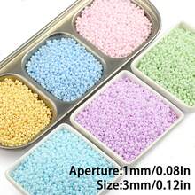 300 pezzi di perline di vetro colorate da 3 mm, perline mini adatte per braccialetti, orecchini, creazione di gioielli, ottimo regalo per mamma e amici