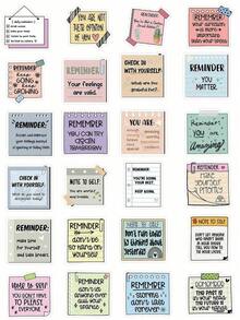 50pcs Cartoon Doodle Reminder Note Stickers For DIY Decoration On Laptop, IPad, Guitar, Water Bottle, Phone Case, Waterproof - 彩色 - 查看 2