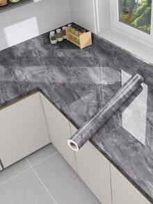 1 CÁI Mới Họa Tiết Đá Cẩm Thạch Xám Đậm Chống Dầu Nhà Bếp Nhãn Dán Chống Thấm Nước Tự Dính Chịu Nhiệt Độ Cao Tủ Bếp Phim Dán Tường Đá Cẩm Thạch Tân Trang, Nhãn Dán, Decal Dán Tường, Decal Vinyl Cho Trang Trí Nhà Cửa, Vật Phẩm Trang Trí Mùa Xuân Làm Mới Ngôi Nhà Của Bạn, Nhãn Dán Trang Trí Rama - Màu xám đen - Xem 12