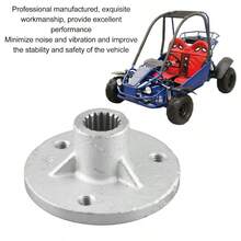 Buje de Rueda Trasera de 3 Pernos 17T, par de Ejes de Aleaciones de Acero, Buje de Rueda de Eje Trasero, Apto para Quad Bike ATV Go Kart con Neumticos de 5 Pulgadas - Por defecto - Ver 4