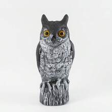 1 قطعة، نافرة البوم ذات الرأس الدوار، طارد الطيور البلاستيكي، تصميم مكافحة الآفات الخارجية لحماية الحديقة، ديكورات خارجية، لطرد السناجب والفئران! مثالية لحديقتك أو شرفتك أو شرفتك