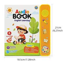 1 Set Electronic English Storybook With Recording Function, Smart Early Education Toy, Audiobook For Children (Includes 1 Talking Book, 1 Erasable Foam Marker Pen With Random Color; Supports Recording & Playback, Talking Book Requires 3 AAA Batteries, Sold Separately) - Yellow - View 2