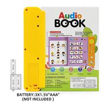 1 Set Electronic English Storybook With Recording Function, Smart Early Education Toy, Audiobook For Children (Includes 1 Talking Book, 1 Erasable Foam Marker Pen With Random Color; Supports Recording & Playback, Talking Book Requires 3 AAA Batteries, Sold Separately) - Yellow - View 4