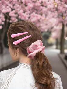 13pcs Hair Brush Set, Unisex, Includes Detangling, Edge Shaping, And Back Combing Functions, 9-Row Brush, Detangling Spray Bottle, Scalp Massage Shampoo Brush, High-Quality Wide-Tooth Comb, Floral Hair Clips, Styling Brush Set - Pink - View 10