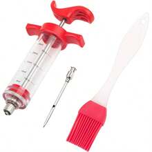 Meat Injector Kit, Plastic Marinade Injector Syringe With Screw - On Meat Needle, Turkey Injector Beef Chicken Grill Cooking - 最初的 - 查看 7