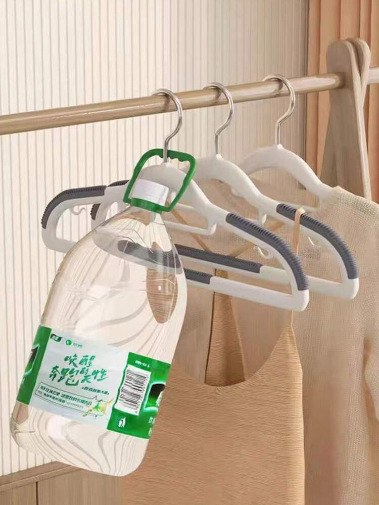 10pcs Non-Slip Clothes Hangers, Heavy Duty Durable Hangers For Home Clothing Drying And Storage Organization, Suitable For Bedroom, Bathroom, Household - Multicolor - View 7