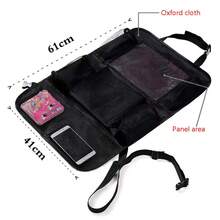 1pc/2pcsMulti Pocket Car Seat Manager - Waterproof And Durable Material With Flat Bracket - Perfect For Highway Travel And Daily Use - Holiday Gift (Style Random) - Black - View 12
