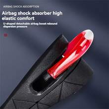 1.18/1.77/2.36/2.95 Inch Black Height Increasing Insoles With Shock Absorption Air Cushion, Unisex Heel Pads For Sports Shoes, Soft Elastic Heel Cushion Pad