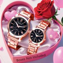 情侣石英表，时尚休闲表，适合情人节或感恩节礼物，男女日常佩戴皆宜，是生日礼物、派对、节日聚会的理想之选，也是送给自己或朋友的完美礼物（不含包装）