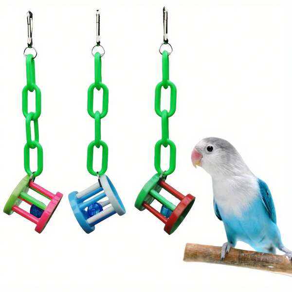 1pc/2pcs Bird Parrot Toy Bells Toy Cage Hanging Decor Accessories