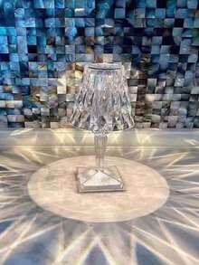 Lámpara de cristal de diamante táctil - luz blanca - Ver 4
