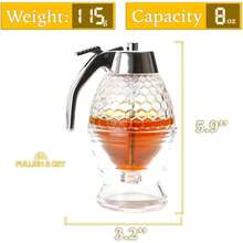 1 Pc Honey Extrusion Bottle Canister - Diamond-Style Honey Container - Condiment Bottle - Pressed Syrup Bottle - Transparent Can With Stand - Oil Pot - Soy Sauce Bottle - Vinegar Pot - Multicolor - View 6