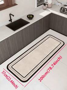 1入組豪華風格矽膠廚房墊，具有線條方塊與漸層圖案。緩震，防疲勞，吸水，快速乾燥，防滑墊，適用於廚房，浴室，入口，洗衣房等，房間裝飾 - 彩色 - 查看 16