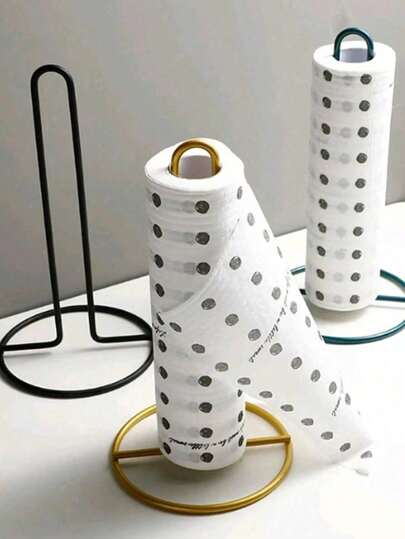 1 Peça Suporte Criativo de Metal para Toalha de Papel de Cozinha, Suporte Suspenso em Arco, Superfície Pintada Suave, Dispensador Conveniente de Toalha de Papel, Economiza Espaço na Mesa, Ferramenta de Cozinha Prática para Preparo de Café da Manhã Diário, Jantares, Decoração de Mesa de Feriados, Adequado para Cozinha, Sala de Jantar, Todas as Estações