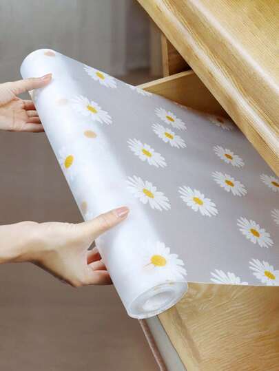 1 rollo de revestimiento antideslizante para cajones, alfombrilla impermeable para refrigerador, revestimiento de cajón recortable, alfombrilla de refrigerador no adhesiva de EVA, a prueba de aceite, impermeable, resistente a las manchas, lavable para cocina, gabinete, baño escolar, oficina, hogar, viaje, decoración del Día de la Madre para cajones