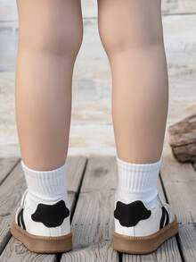 1 双女童休闲运动鞋，软底秋季运动跑步鞋，低帮复古运动鞋 - 米色 - 查看 2