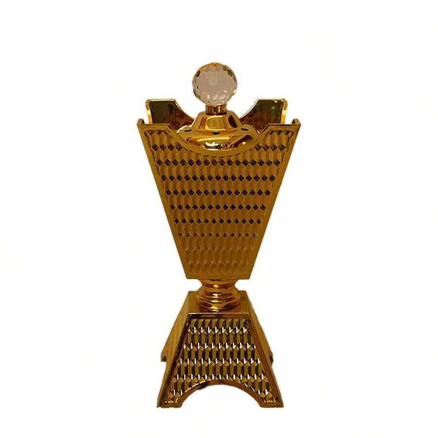 Golden Hollowed Incense Burner Creative Beautiful Desktop Decoration Incense Burner Luxurious Holiday Gift - 金色 - 查看 1