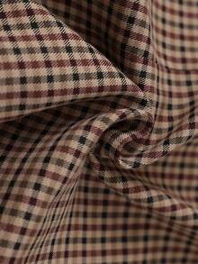 Giacca casual a doppio petto con stampa a quadri da donna, manica lunga, autunnale