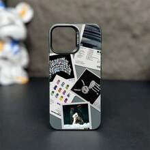 Funda de silicona transparente a prueba de golpes para 16 15 14 13 12 con cubierta de álbum y lista de canciones de Drake - Negro - Ver 4