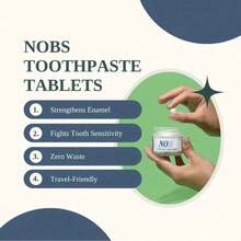 Solid Toothpaste Nobs Without The BS Tablets Flavors Teeth Breath Mouthwash Smoke Remove Bad Whitening Fresh Charcoal Stains - Mặc định - Xem 5