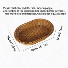 Cesta de pan de mimbre Faridabio con tapa de acrílico transparente - Bandeja de alimentos duradera y lavable para postres y frutas - Perfecta para la cocina, el picnic y la exhibición en el hogar, el embalaje de cartón duro reduce el riesgo de daños