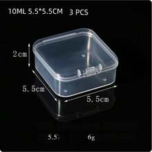 Mini Pill Box With Separate Compartments - PP Plastic Jewelry Storage Box For Earrings And Small Items - Transparent - View 18