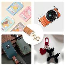 1pc Black Leopard Print Wrist Lanyard Keychain Phone Strap, Nylon Material ID Badge Holder, Multipurpose Lanyard, Great Gift For Family And Friends Christmas