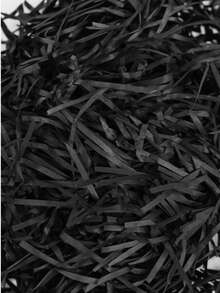 1包 1000/600/500g 絲綢拉菲亞碎紙填充物，適用於婚禮、情人節、萬聖節、父親節、母親節、派對裝飾、生日禮物包裝、皺紙、禮物保護填充物，黑色 - 黑色 - 查看 1