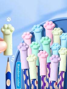 30pcs Cat Shaped Pencil Caps, 2-In-1 Creative Cute Pencil Tip Protectors, School Supplies For Kids