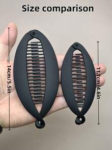 1pc/2pcs/3pcs/5pcs Simple Plastic Fish Tail Hair Claw Clips, Length 11.7cm/4.6in, Elegant Vertical High Ponytail Twist Banana Clip, Hair Accessory For Bun, Wave, Ponytail, Spring & Summer New, Gift For Friends, Easy To Use, Hair Accessories, Head Accessories, Hair Accessories For Women - Multicolor Large - View 4