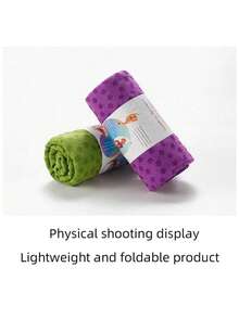 1条防滑吸水瑜伽毛巾,适用于高温瑜伽、普拉提和各种运动 - 适用于瑜伽馆、户外、办公室、卧室、客厅、健身房(款式随机发货) - 彩色 - 查看 4