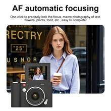 2-In-1 High Definition Digital Camera With Dual CCD Sensors, Vintage Style For Travel Photography, 2 Styles Available (Includes 32GB Memory Card), Great Gift For Students, Christmas, Halloween, Thanksgiving, Birthdays