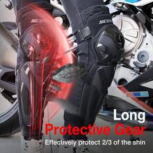 - Rodilleras y espinilleras de motocicleta u2013 Rodilleras protectoras ajustables para motocross, ciclismo de carretera, armadura de TPU con equipo protector de malla transpirable negro, 1 par - Negro - - Ver 6