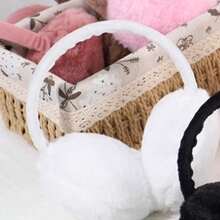 1pc Soft & Warm Plush Ear Muffs, Multi-Color Options, Fashionable & Versatile Foldable Ear Warmers, Essential For Students & Commuters, Skin-Friendly & Cold-Proof, Autumn/Winter