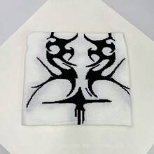 1 件秋冬美国街头风格提花火焰针织帽,温暖时尚个性化滑雪帽秋季 - 彩色 - 查看 14