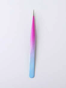 1pc Ombre Color Pointed Tweezer, Multi-Purpose Nail Art Tool For Picking Up Nail Stickers And Accessories