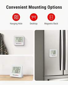 ThermoPro TP357 Termómetro digital higrómetro interior de 260 pies, termómetro medidor de humedad con aplicación inteligente, termómetro de habitación medidor de humedad con sensor de humedad de temperatura - 1 - Ver 9
