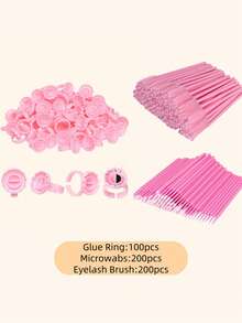 50/100/200/300/500个装睫毛胶水固定环 - 睫毛嫁接用品，加厚扇形杯