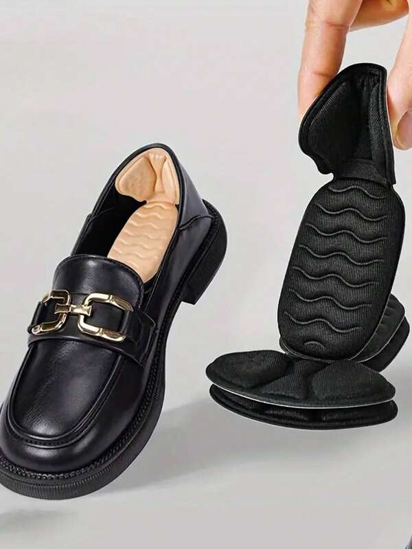 QKC 1 para czarnych, wygodnych nakładek na pięty, antypoślizgowe i przeciwtarciowe podkładki, regulator rozmiaru buta, półwkładki w kształcie litery T do wysokich obcasów i różnych butów