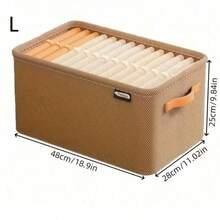 1PC,Set Of Classic Fabric Storage Baskets - Foldable, Versatile Organizer For Closet, Shelf, Office & Dorm - Ideal For Clothing, Sundries & Home Organization