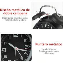 Reloj de pared digital, Se Puede Colgar o Colocar Pie Reloj Despertador de visualización con Control Remoto, Reloj Digital con Luz Nocturna, Fecha Semana, Temperatura para recámara (Azul) - A - Ver 3