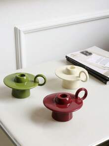 1 chiếc chân nến hình đĩa bay bằng gốm sứ cổ điển, chân nến thơm kiểu retro, chân nến trang trí kiểu châu Âu, đế nến để bàn lãng mạn, quà tặng ngày lễ, chân nến trang trí nhà bếp, quà tân gia. - Nhiều màu - Xem 5