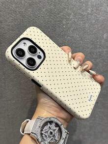Polka Dot Pattern Ultra-HD Film 2-In-1 Phone Case Compatible With IPhone 17, 17 Pro, 17 Pro AMX, 17 Air, 11, 12, 13, 14, 15, 16, 14 Pro Max, 15 Pro Max, 16 Pro Max, 16 Pro, Minimalist Personalized Holiday Gift For Family And Friends, Dual-Layer Design More Shockproof