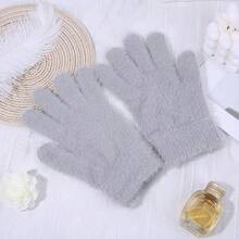 1 paire de gants d'hiver magiques pour femmes et hommes, gants thermiques chauds et extensibles pour temps froid. Gants tricotés noirs pour la course, la randonnée, la conduite