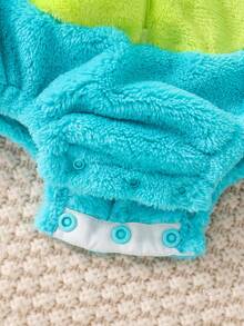 Autumn/Winter Cute Monster Baby Girl Bodysuit + Sock Set, Toddler Cartoon