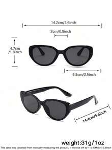 一副女士亚克力休闲复古椭圆猫眼时尚眼镜，适合度假、日常佩戴、夏季海滩度假、户外活动和旅行，也可作为节日礼物。 - 彩色 - 查看 10