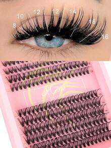 300/280/240/200PCS Individual Lash Clusters Large Capacity 30D/40D/60D/80D/100D D Curl 8-16mm DIY Lash Clusters Natural Look&Extra Thick&Wispy&Ultra Soft&Super Light Reusable Individual Segmented False Eyelashes Eyelash Extension Kit Suitable For Travel, Daily Wear For Beginners, Weddings, Dates, Parties, Festivals, Very Suitable For Christmas/Halloween/Gift Eyelash Bundles