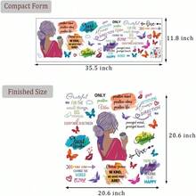 Inspirational Peel And Stick Vinyl Wall Decals - Multicolor Paint Splatter Splotches Stickers Walls - Motivational Saying Positive Quotes