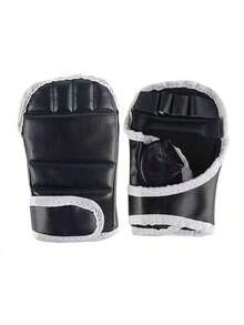 1 Pair Professional Boxing Gloves For Adults And Kids, Black And Red, Wrist Protection, Suitable For Club Boxing, Punching Bag Training, MMA, Taekwondo, Boxing Matches, Great Gift